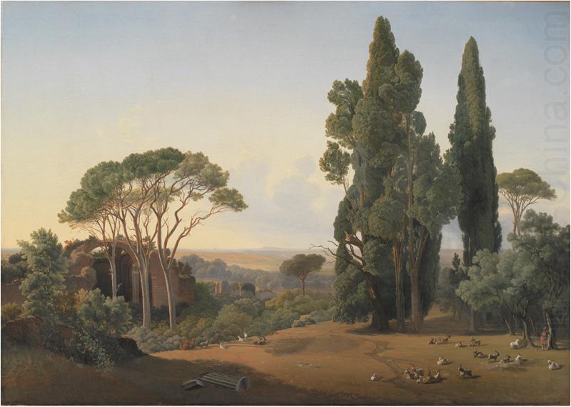 A View from Villa Adriana, Tivoli, Fritz Petzholdt